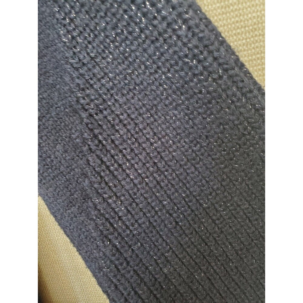 Chico's Wool/Cashmere Blend Boat Neck Flared Glitter Sleeve Sweater Size 2 Large - Picture 3 of 9